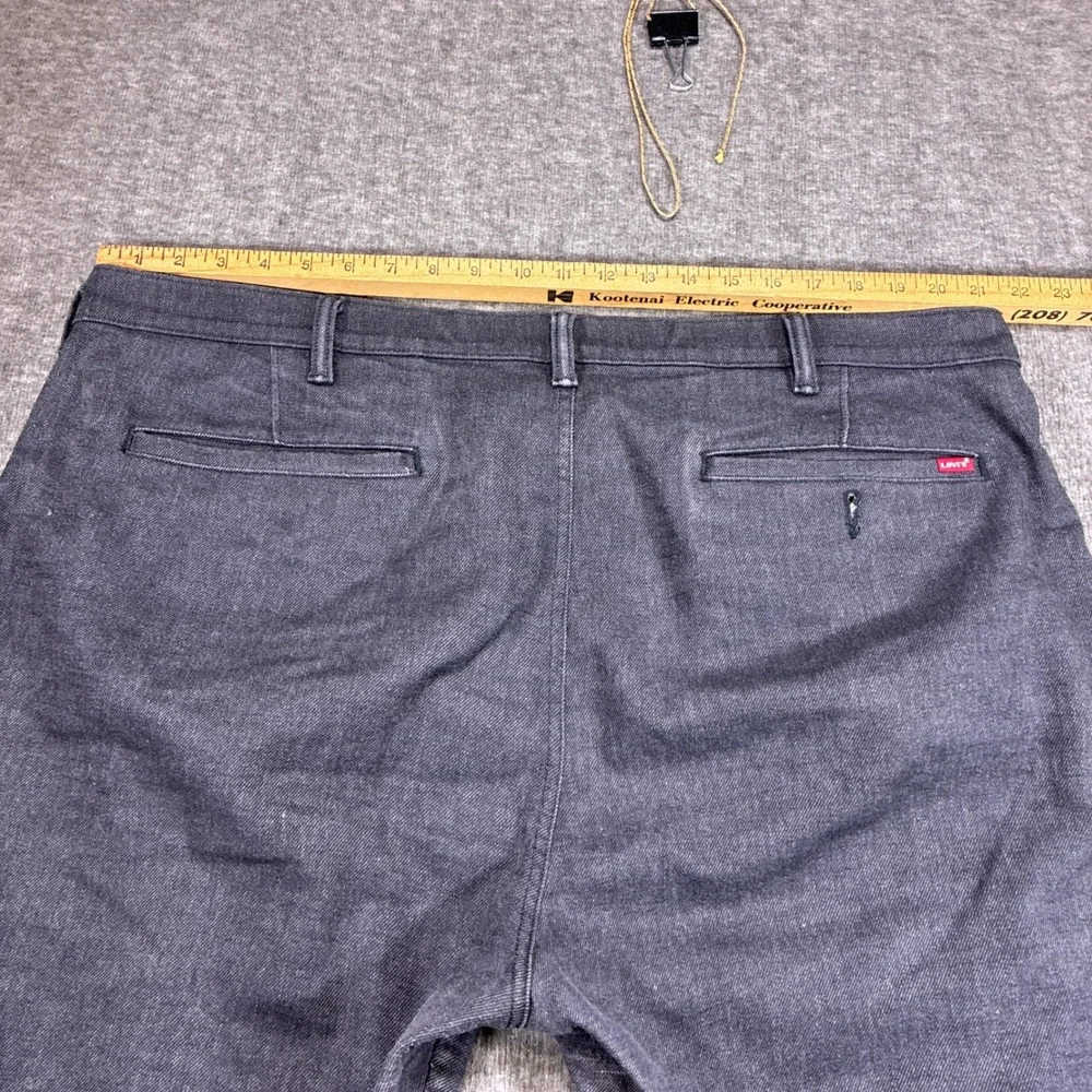Levi's XX Chino Pants Standard Taper Mens 42x34 Gray Distressed Tech Office